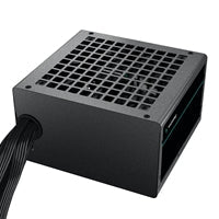DeepCool PF500 500W PSU, 120mm Silent Hydraulic Bearing Fan, 80 PLUS White, Non Modular, UK Plug, Flat Black Cables, Efficient & Affordable