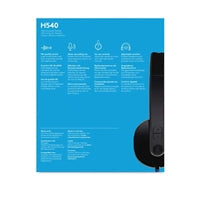 Logitech H540 USB Headset with Noise-Cancelling Mic and On Ear Controls