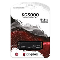 Kingston KC3000 (SKC3000S/512G) 512GB NVMe SSD, M.2 Interface, PCie Gen4, 2280, Read 7000MB/s, Write 3900MB/s, 5 Year Warranty