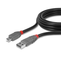 Lindy 36730 0.2m USB 2.0 Type A to Micro-B Cable, Anthra Line