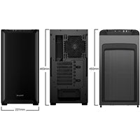 be quiet! Pure Base 501 ATX Mid Tower PC Case – Sleek Black Design, High-Airflow with 2 x Pure Wings 3 140mm Fans, USB-C Front Port, Water-Cooling Ready, Tool-Free Installation, Noise-Optimized