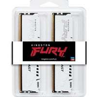 Kingston FURY Beast KF564C32BWEK2-64 64GB (2x 32GB) DIMM System Memory, 6400MHz, DDR5, CL32, White, Intel XMP, AMD EXPO