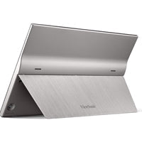 Viewsonic TD1655 16-Inch USB-C Multi-Touch, IPS Portable Monitor, 1920x1080, 60Hz, Mini HDMI, Speakers, 6.5ms, Metallic with Foldable Stand, Pivotable Display