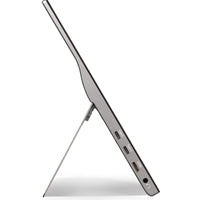 Viewsonic TD1655 16-Inch USB-C Multi-Touch, IPS Portable Monitor, 1920x1080, 60Hz, Mini HDMI, Speakers, 6.5ms, Metallic with Foldable Stand, Pivotable Display