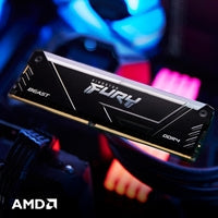 Kingston FURY Beast KF432C16BB2AK2/32 32GB (2x 16GB) DIMM System Memory, 3200MHz, DDR4, CL16, Black, RGB, Intel XMP