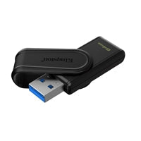Kingston DataTraveler Exodia S DTXS/64GB USB Flash Drive, 64GB, USB 3.2, Black, Swivel Cap Design