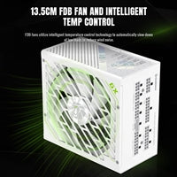 GAMEMAX GX-850 Pro Modular 80 Plus Gold ATX3.0 PCIe 5.0 PSU With 135mm FDB Fan, White