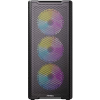 Antec VX310 ARGB Mid-Tower Gaming PC Case - Pre-Installed 4 x 120mm ARGB Fans, Tempered Glass Side Panel, High-Airflow Mesh Front - ATX/Micro-ATX/ITX
