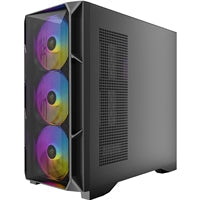 Antec AX1000 ARGB Mid-Tower Gaming PC Case, Full Mesh Front, Tempered Glass, Steel/Plastic, 4 x 120mm ARGB Fans, E-ATX, ATX/Micro-ATX/ITX Compatible