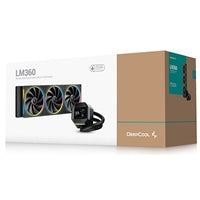 DeepCool LM360 Liquid CPU Cooler with 2.4" IPS Display, 360mm AIO, Triple 120mm ARGB Fans, Anti-Leak Technology, PWM Pump, Intel LGA 1851/1700 & AMD AM5 Compatible, Black