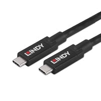 LINDY 43308 5m Active USB 3.2 Gen 2 C/C Cable, Data transfer rates up to 10Gbps, Supports video resolutions up to UHD 8K 7680x4320@60Hz including 4K 4096x2160@120Hz, 2 year warranty