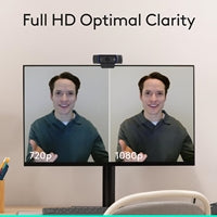 Logitech C920S HD Pro Webcam, Full HD 1080p/30fps Video Calling, Clear Stereo Audio, HD Light Correction, Privacy Shutter, Streaming, Works With Skype,Zoom,FaceTime - Black