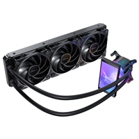 Antec Vortex View 360 Black AIO Liquid CPU Cooler, Massive 5-Inch Rotatable IPS LCD Display, 9th Gen Asetek Pump for 400W TDP, Triple 120mm PWM Fans, ARGB Backglow
