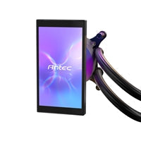 Antec Vortex View 360 Black AIO Liquid CPU Cooler, Massive 5-Inch Rotatable IPS LCD Display, 9th Gen Asetek Pump for 400W TDP, Triple 120mm PWM Fans, ARGB Backglow
