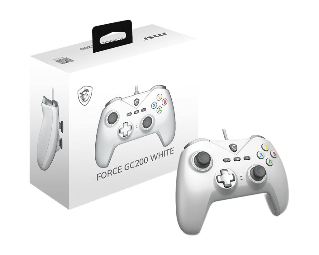 MSI FORCE GC200 WHITE Gaming Controller USB Gamepad Analogue / Digital Android, PC
