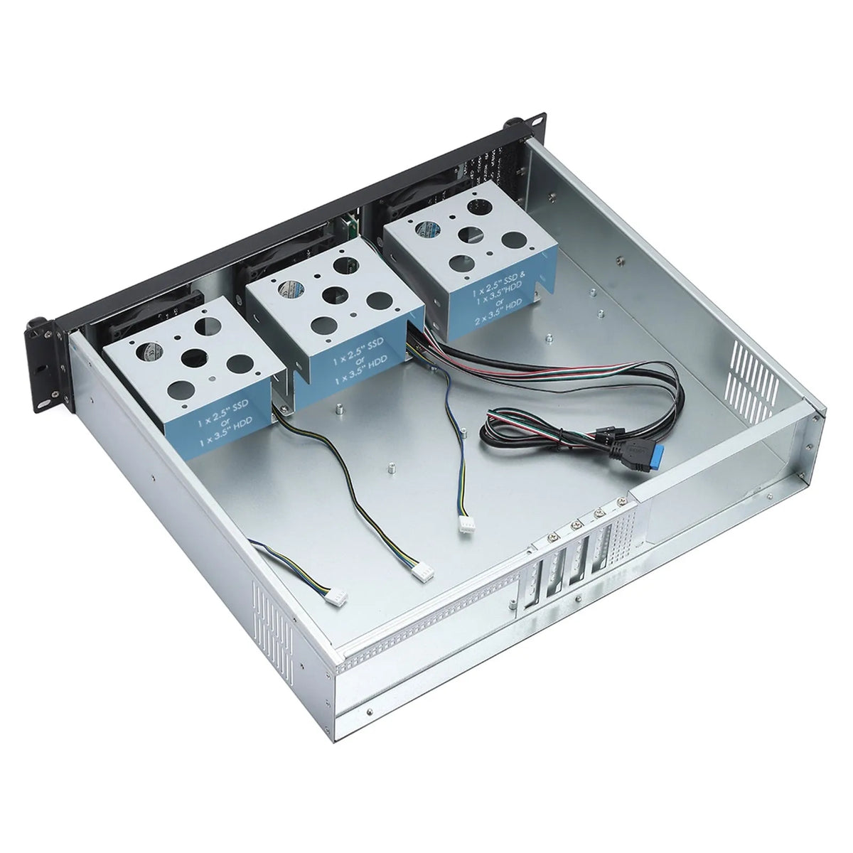Codegen 2U Rackmount 405mm Deep 3 x 80mm HDB PWM Fans Included