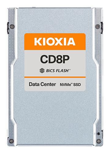 KIOXIA 15.3TB SSD, 2.5", BiCS FLASH TLC, PCIe 5.0, 5500-12000MB/s, 2000k-200k IOPS, 12V, 23W, 2.5Mil h MTTF, 69.8x100.4x15mm, 130g