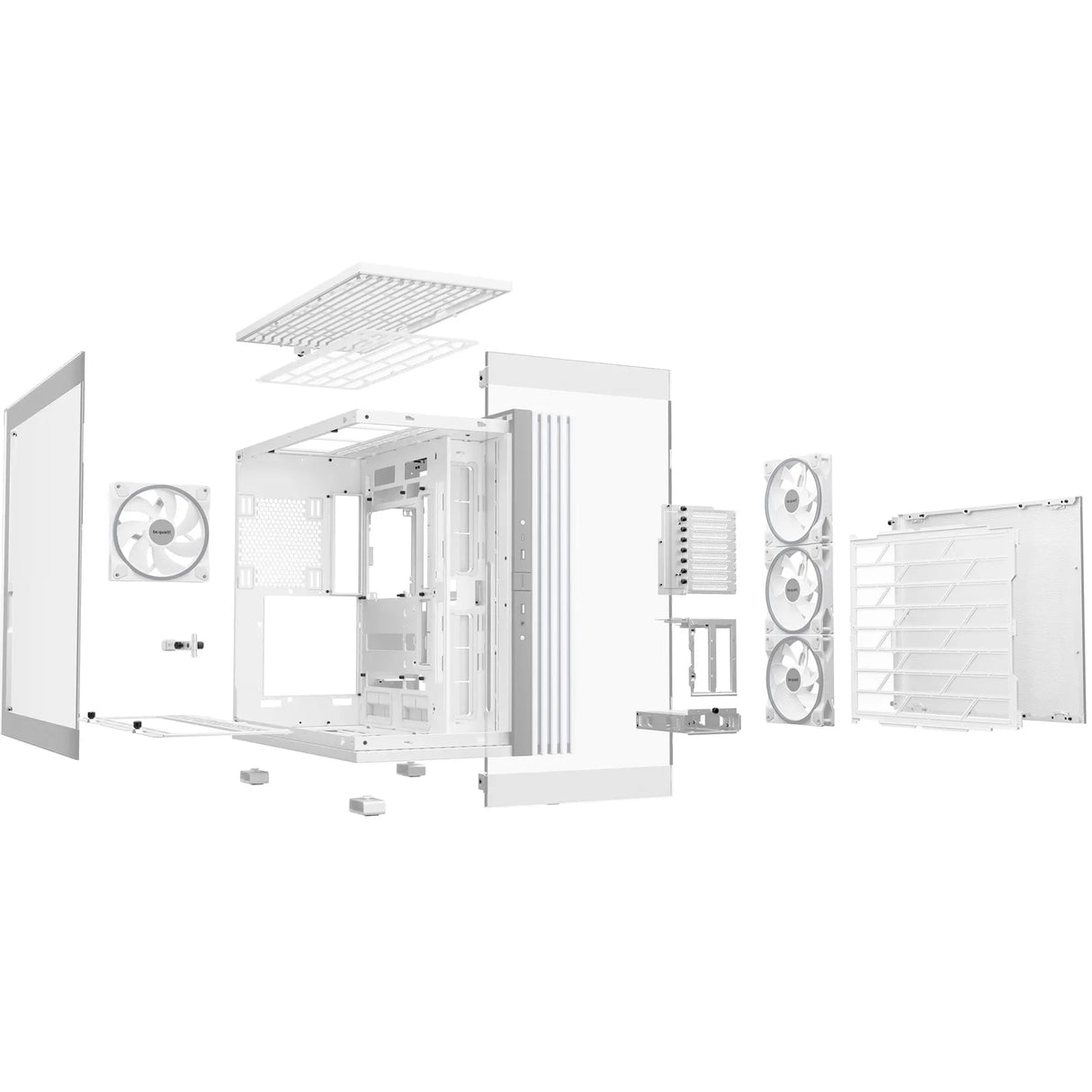 be-quiet! Light Base 900 FX, White, Full Tower E-ATX Case, Massive ARGB LED Strip, Full Windowed Design, 4 Light Wings 140mm PWM fans included