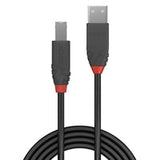 Lindy 36675 5m USB-A (M) 2.0 To USB-B (M) 2.0 Anthra Line 480Mbps Cable - Black