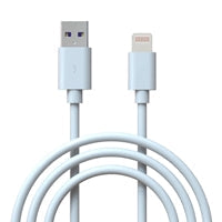 Prevo USB-LIGHTNING-2M Lightning Cable, USB 2.0 A (M) to Apple Lightning (M), 2m, White, MFI Certified, Fast Charging up to 2.1A, Data Sync Rate up to 480Mbps, Superior Design & Performance, Retail Box Packaging