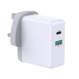 Prevo QC72 65W USB Type-C & USB Type-A Fast Charge Mains Charger with Qualcomm Quick Charge 3.0 and 1.5m 100W USB-C Cable for Laptops, Ultrabooks, Chromebooks, iPads, MacBooks, Smartphones, Tablets, Mobile Devices, Action Cameras, DSLRs