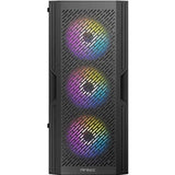 ANTEC AX20 Case, Black, Mid Tower, 1 x USB 3.0 / 2 x USB 2.0, Tempered Glass Side Window Panel, Slanted Bar & Mesh Design for Massive Airflow, 3 x RGB LED Fans Included, ATX, Micro ATX, Mini-ITX