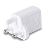 LINDY 73425 30W USB Type A & C Charger UK Plug, 3A, Power Delivery 3.0 + PPS, 2 Output Connectors (USB, 24 pin USB-C), White
