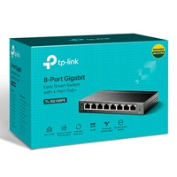TP-Link TL-SG108PE 8-Port Metal Gigabit Easy Smart Switch with 4-Port PoE+ (64W)