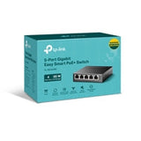 TP-Link TL-SG105PE 5-Port Metal Gigabit Easy Smart PoE Switch with 4-Port PoE+ (65W)