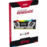 Kingston FURY Renegade KF564C32RSAK2-64 64GB (2x 32GB) DIMM System Memory, 6400MHz, DDR5, CL32, Silver, RGB, Intel XMP