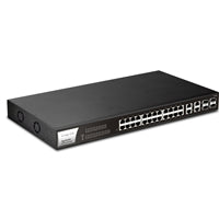 DrayTek VSP1282-K VigorSwitch P1282 24 Port Gigabit POE Smart Managed Switch with 4x 10GbE SFP Ports