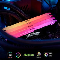 Kingston FURY Beast KF432C16BB2A/8 8GB (1x 8GB) DIMM System Memory, 3200MHz, DDR4, CL16, Black, RGB, Intel XMP