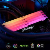 Kingston FURY Beast KF432C16BB2A/8 8GB (1x 8GB) DIMM System Memory, 3200MHz, DDR4, CL16, Black, RGB, Intel XMP