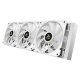 ANTEC Symphony 360 AiO Liquid CPU Cooler, Universal Socket, White, 360mm Radiator, PWM 1600RPM Cooling Fans, Addressable RGB LED Lighting with Chromatic ARGB Lighting Pump Head