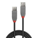 Lindy 36701 0.5m USB-A (M) 2.0 To USB-A (F) 2.0 Anthra Line 480Mbps Extension Cable - Black