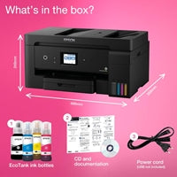 Epson Ecotank ET-15000 C11CH96401CA Printer,  Colour, Wireless, A3, All-in-One inc Fax, Network, ADF, 6.8cm Touchscreen Panel