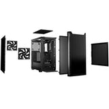 be quiet! Pure Base 501 ATX Mid Tower PC Case – Sleek Black Design, High-Airflow with 2 x Pure Wings 3 140mm Fans, USB-C Front Port, Water-Cooling Ready, Tool-Free Installation, Noise-Optimized