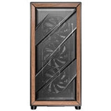 Antec Flux SE Full Tower PC Case with Solid Side Panel, Black/Wood, 5x Pre-Installed Fans, USB Type-C, E-ATX/ATX/mATX/mITX Compatibility