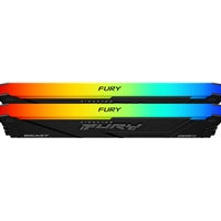 Kingston FURY Beast KF432C16BB2AK2/32 32GB (2x 16GB) DIMM System Memory, 3200MHz, DDR4, CL16, Black, RGB, Intel XMP