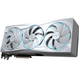 Gigabyte NVIDIA GeForce RTX 5080 AORUS MASTER ICE 16GB GDDR7 Graphics Card, 10752 CUDA Cores, 2805 MHz Core Clock, Triple Fan, White, RGB, 3x DisplayPorts / 1x HDMI Port