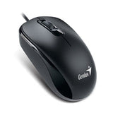 Genius DX-110 Wired USB-Type C Plug and Play Mouse, 1000 DPI Optical Tracking, 3 Button with Scroll Wheel, Ambidextrous Design with 1.5m Cable, Black