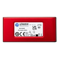 Kingston XS1000 Red (SXS1000R/2000G) 2TB Portable External SSD, Read 1050MB/s, Write 1000MB/s, USB 3.2 Gen 2, 5 Year Warranty