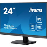 iiyama ProLite XU2493HSU-B7 IPS Monitor - 24 Inch, 1920x1080 Full HD (1080p) @ 100 Hz, 250 cd/m, 1ms, USB-Hub, HDMI, DisplayPort, speakers, VESA, Matte Black