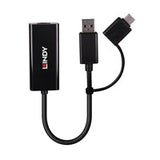 Lindy USB 3.2 Gen 1 Gigabit Ethernet Converter, Bus-Powered, No External Power Supply Required