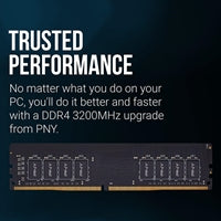 PNY Performance MD8GSD43200-SI 8GB (1x 8GB) DIMM System Memory, 3200MHz, DDR4, CL22 - Bulk