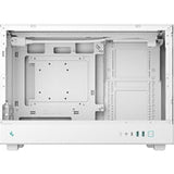 DeepCool CH260 White Micro-ATX Case, High-Airflow Compact PC Case with Tempered Glass Panel, USB-C Port, Supports 360mm Radiator, ATX PSU, Black