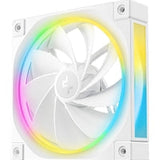 DeepCool FL12 120mm PWM 3 Pack Reverse White Fan - High Performance, Low Noise, Fluid Dynamic Bearing, 36 ARGB LEDs, 500-2150 RPM, 55 CFM Airflow, 4-Pin PWM Control