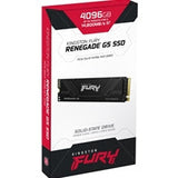 Kingston FURY Renegade (SFYR2S/4T0 ) 4TB NVMe SSD, M.2 Interface, PCIe 5.0 x4 NVMe, 2280, Up to 14,800MB/s read, 14,000MB/s write, Limited 5-year warranty with free technical support.