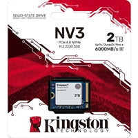 Kingston NV3 2TB PCIe 4.0 M.2 2230 NVMe SSD for Handheld Consoles, Small Form Factor PCs & Laptops, 6,000MB/s read & 5,000MB/s write speeds, Includes Acronis Cloning Software