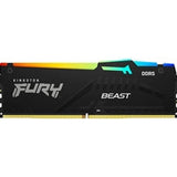 Kingston FURY Beast KF560C36BBEAK2-64 64GB (2x 32GB) DIMM System Memory, 6000MHz, DDR5, CL36, Black, RGB, Intel XMP, AMD EXPO